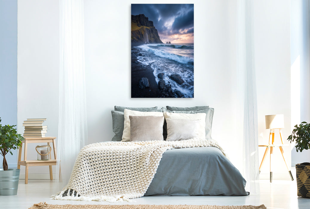 Premium Textil-Leinwand Island – Reynisfjara