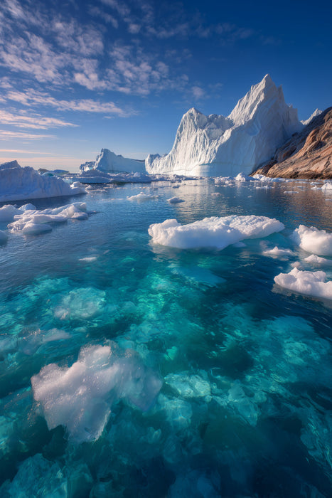 Premium Textil-Leinwand Grönland – Ilulissat Eisfjord