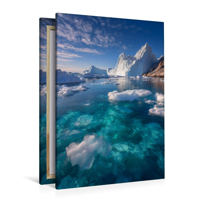 Premium Textil-Leinwand Grönland – Ilulissat Eisfjord