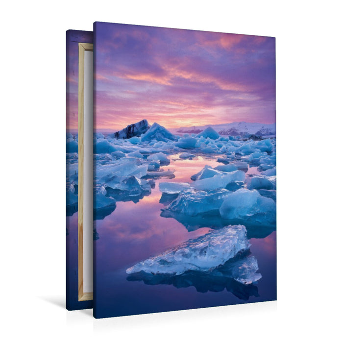 Premium Textil-Leinwand Island – Jökulsárlón Gletscherlagune