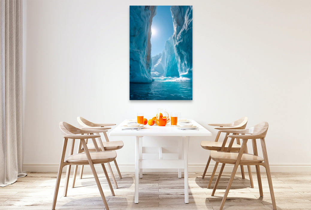 Premium Textil-Leinwand Grönland – Uummannaq Fjord