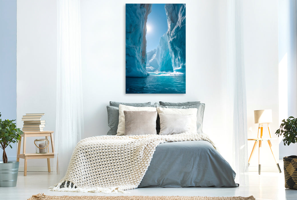 Premium Textil-Leinwand Grönland – Uummannaq Fjord