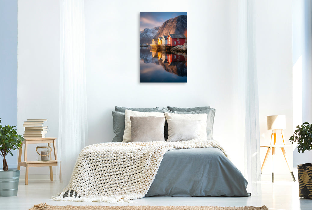 Premium Textil-Leinwand Norwegen – Henningsvær