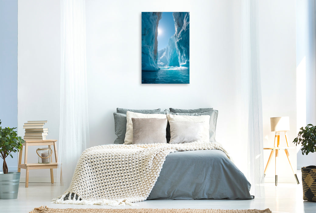 Premium Textil-Leinwand Grönland – Uummannaq Fjord