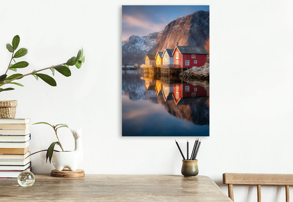 Premium Textil-Leinwand Norwegen – Henningsvær