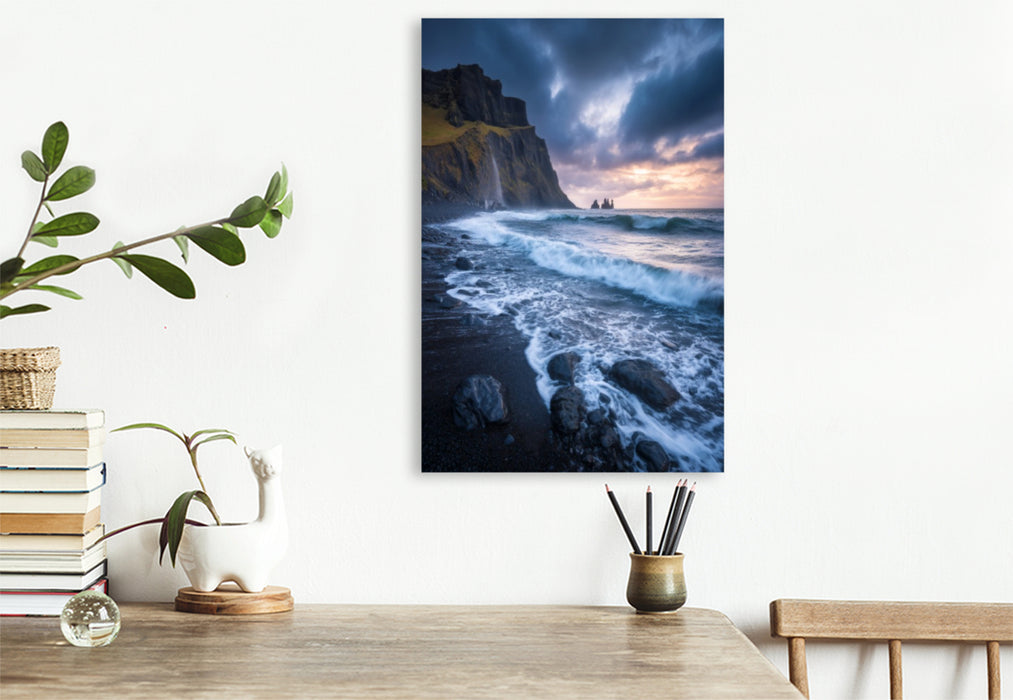 Premium Textil-Leinwand Island – Reynisfjara