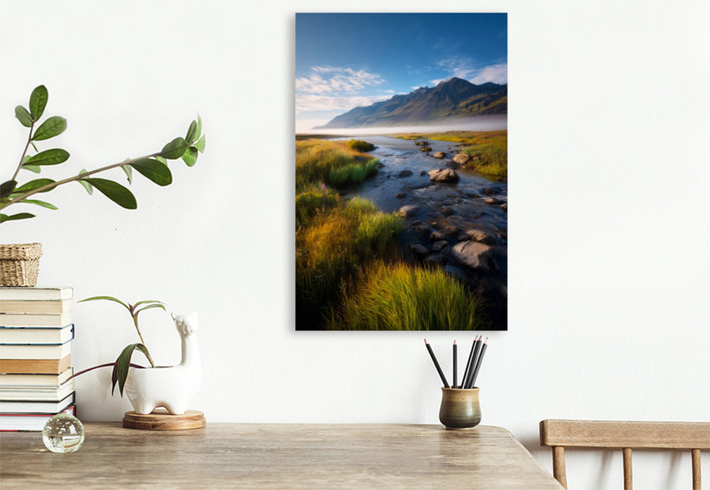 Premium Textil-Leinwand Island – Hochland von Landmannalaugar