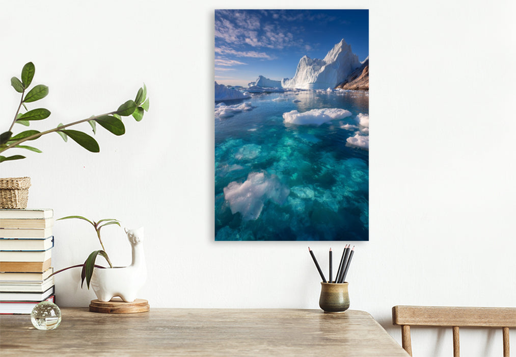 Premium Textil-Leinwand Grönland – Ilulissat Eisfjord