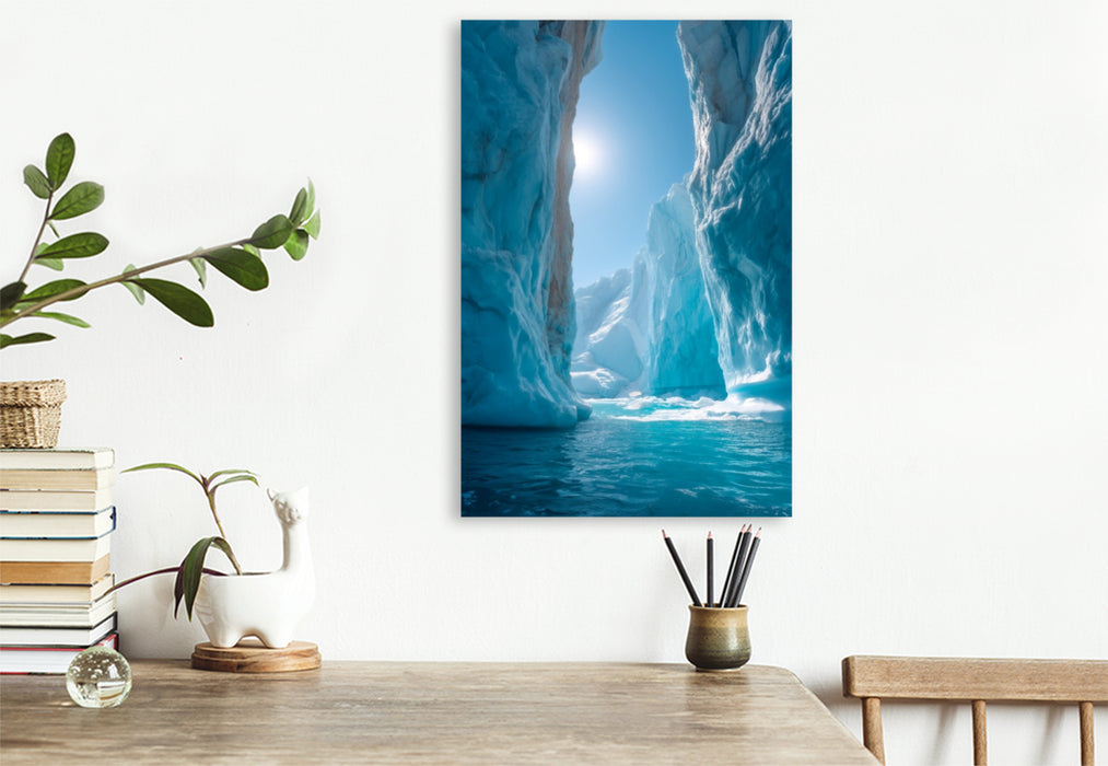 Premium Textil-Leinwand Grönland – Uummannaq Fjord