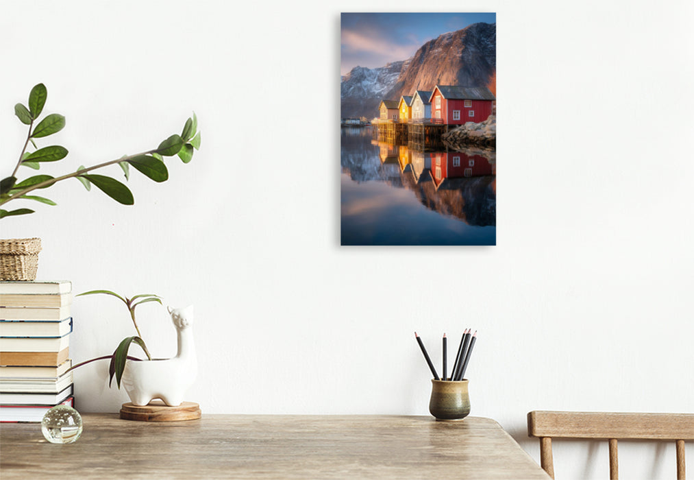 Premium Textil-Leinwand Norwegen – Henningsvær