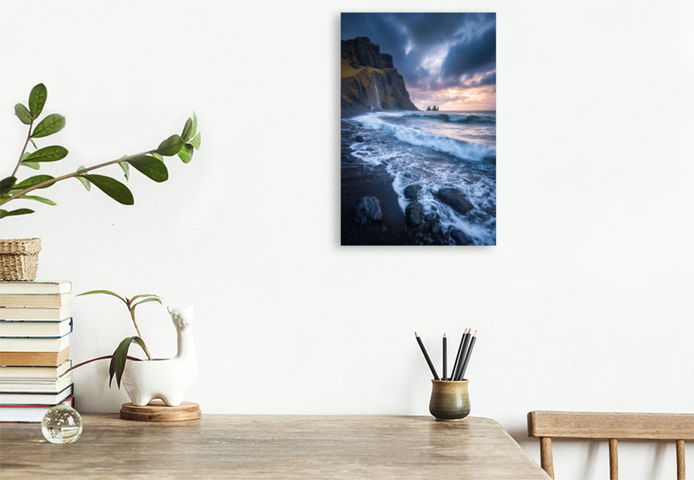 Premium Textil-Leinwand Island – Reynisfjara