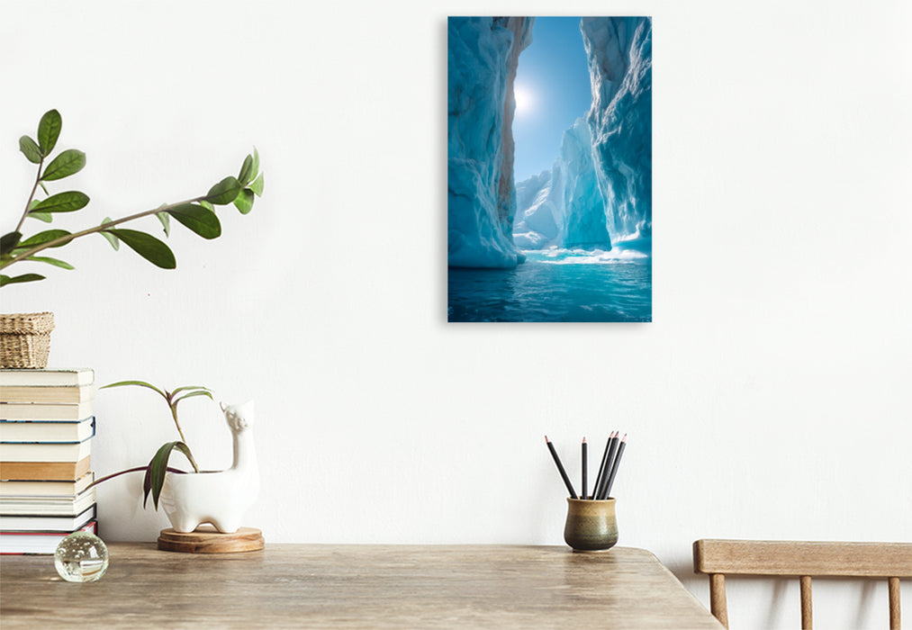 Premium Textil-Leinwand Grönland – Uummannaq Fjord