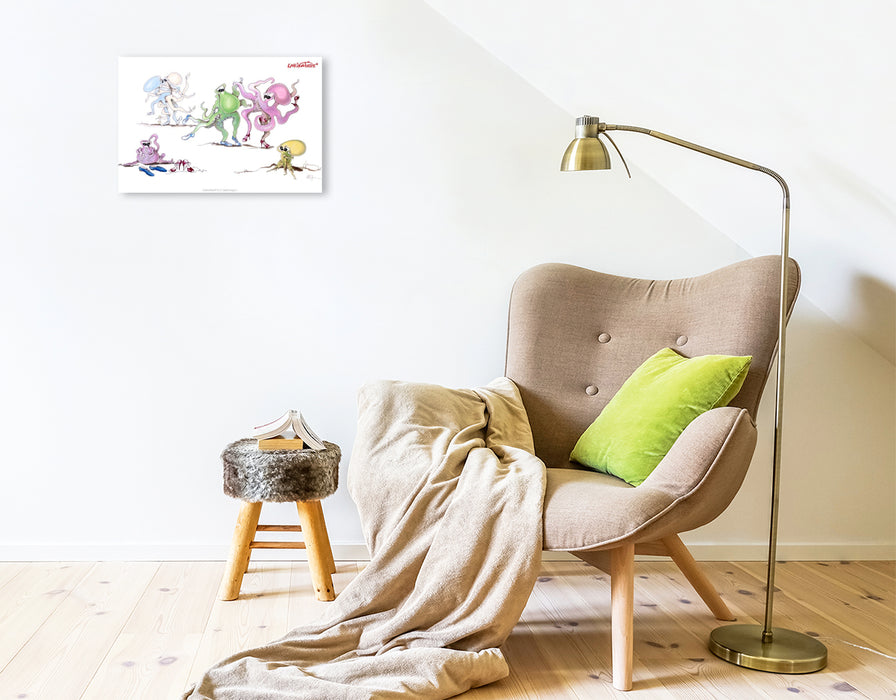 Premium Textil-Leinwand Karikatiere 012 Septilonga 1