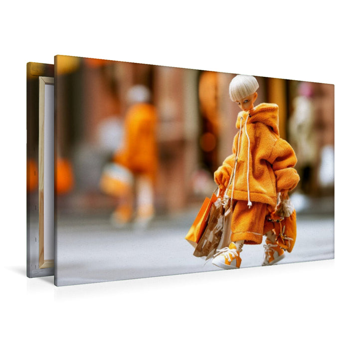 Premium Textil-Leinwand Shopping Street