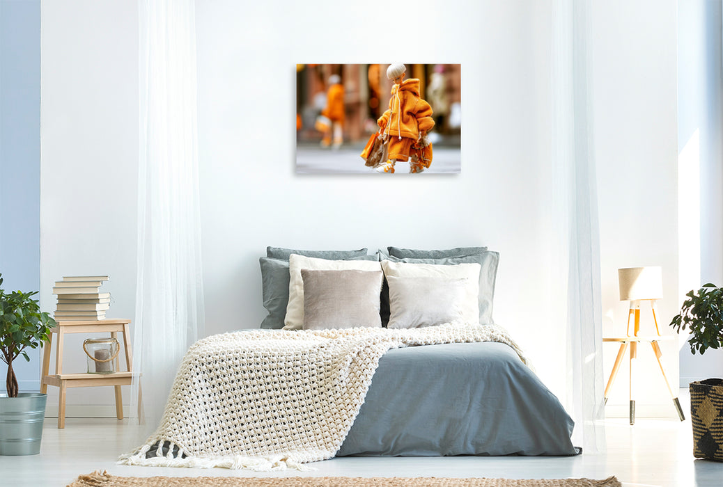 Premium Textil-Leinwand Shopping Street