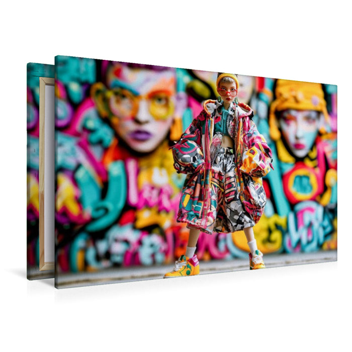 Premium Textil-Leinwand Graffiti Wall