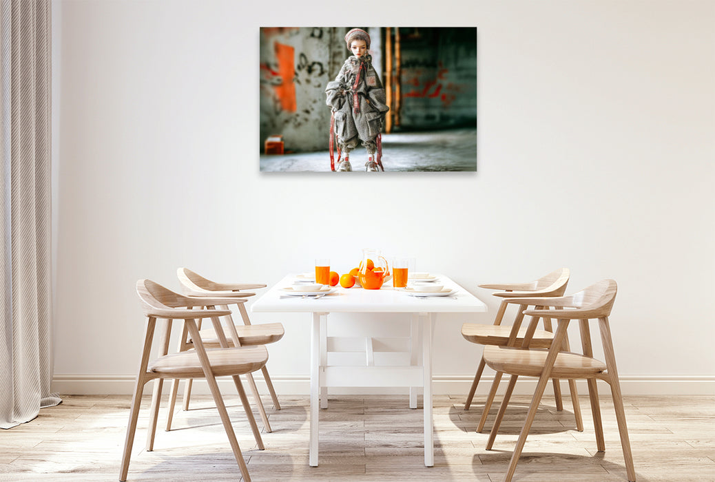 Premium Textil-Leinwand Industrial Street