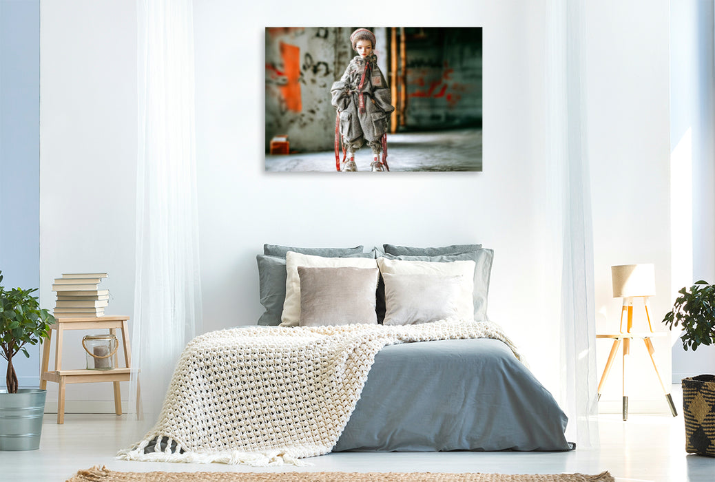 Premium Textil-Leinwand Industrial Street