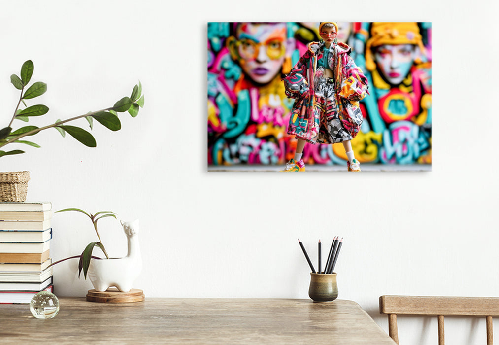 Premium Textil-Leinwand Graffiti Wall