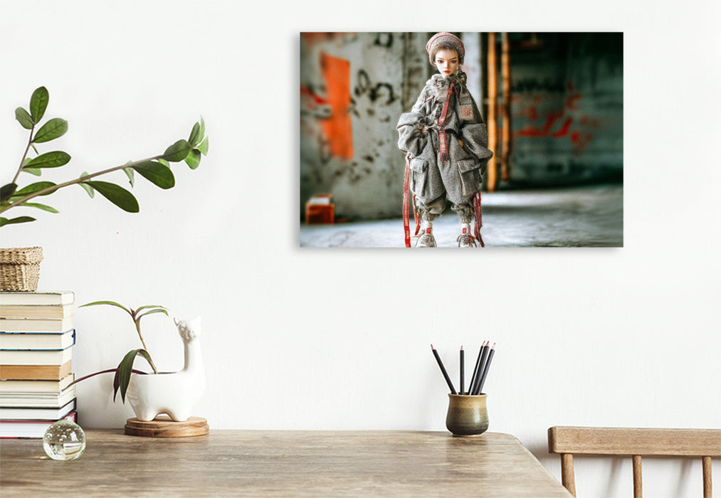 Premium Textil-Leinwand Industrial Street