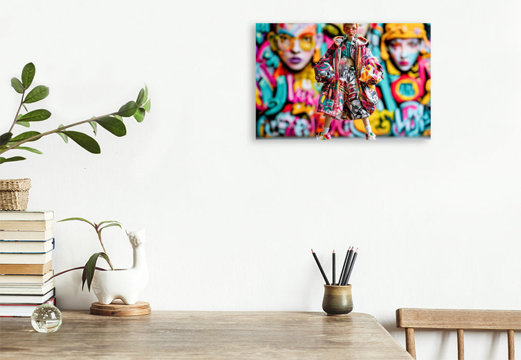 Premium Textil-Leinwand Graffiti Wall