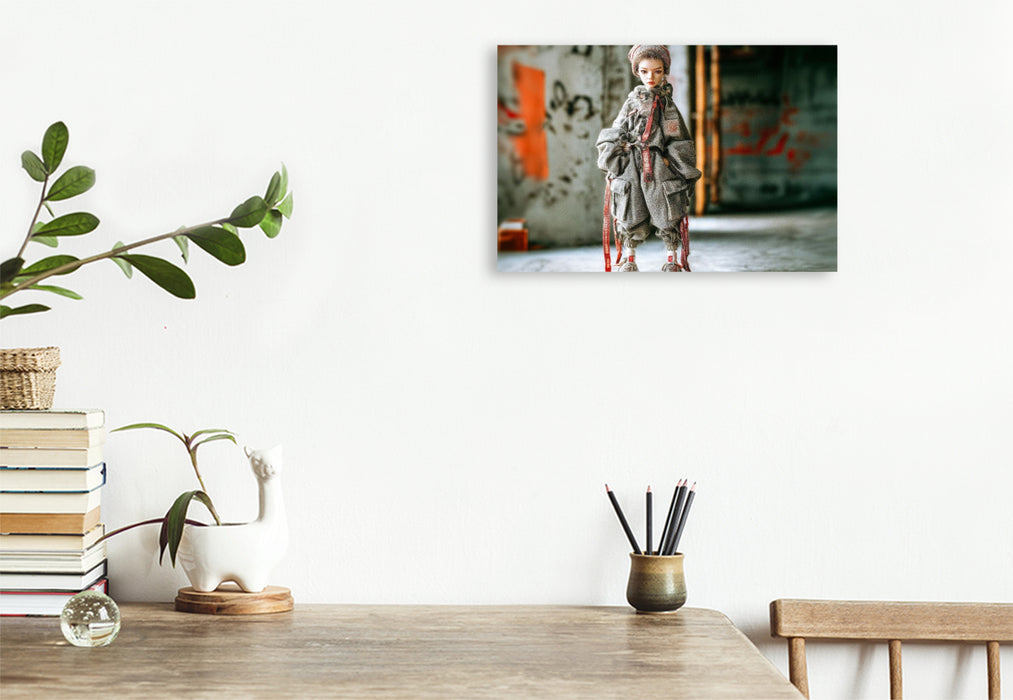 Premium Textil-Leinwand Industrial Street