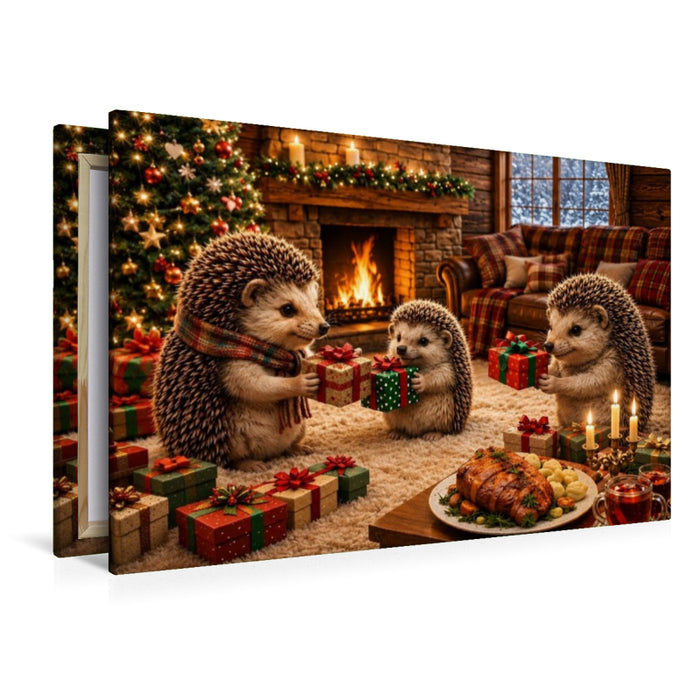 Premium Textil-Leinwand Wundervolle Weihnachten im Hause Igli