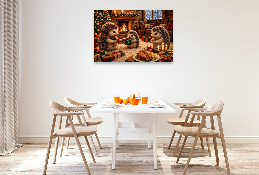 Premium Textil-Leinwand Wundervolle Weihnachten im Hause Igli