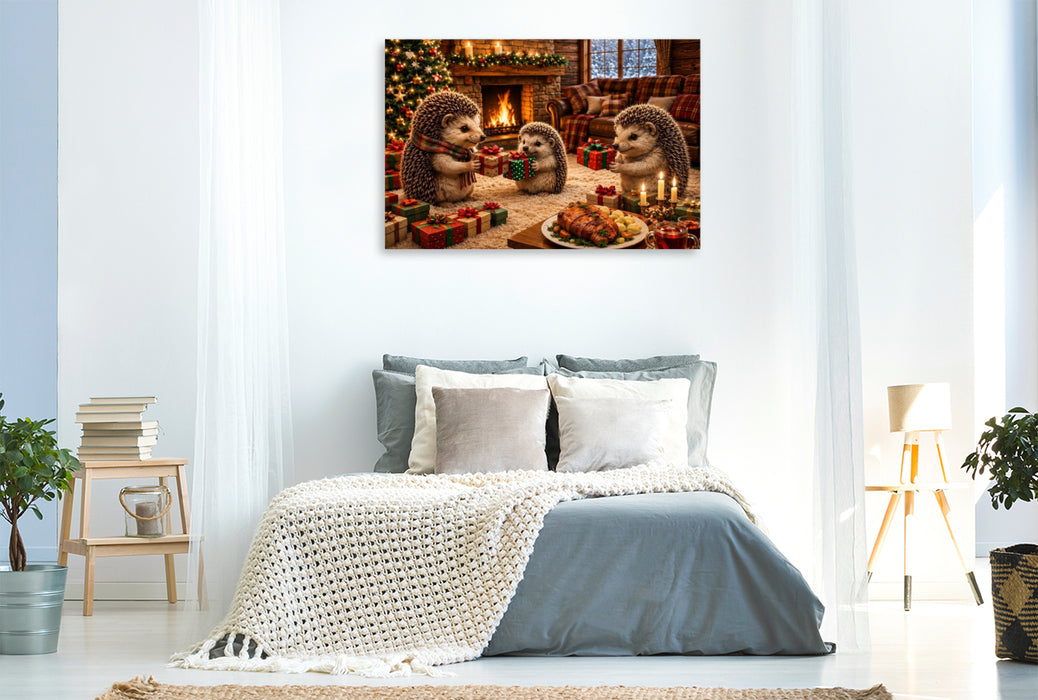 Premium Textil-Leinwand Wundervolle Weihnachten im Hause Igli