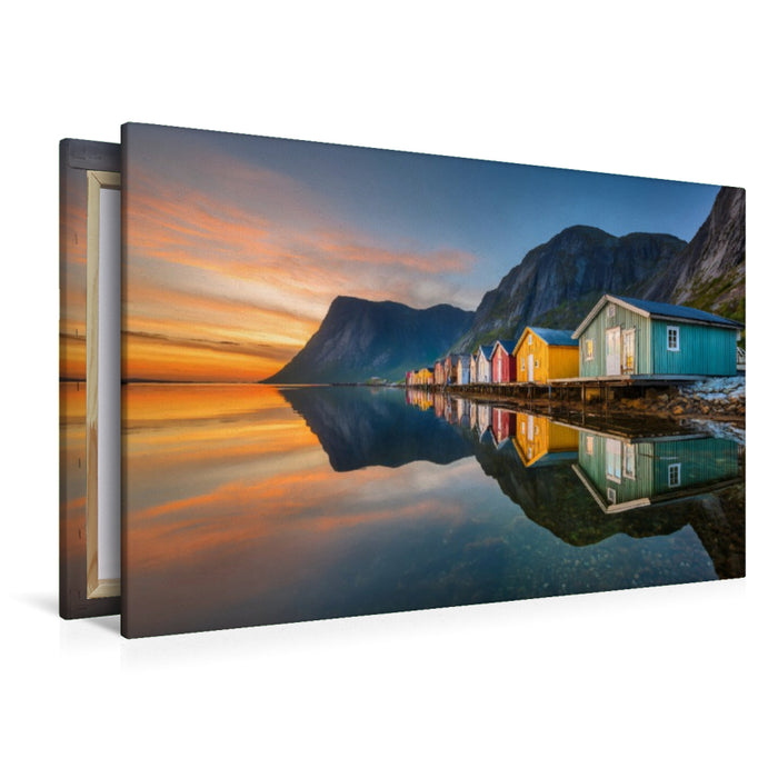 Premium Textil-Leinwand Norwegen – Henningsvær