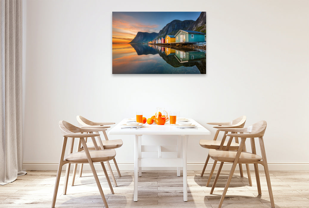 Premium Textil-Leinwand Norwegen – Henningsvær
