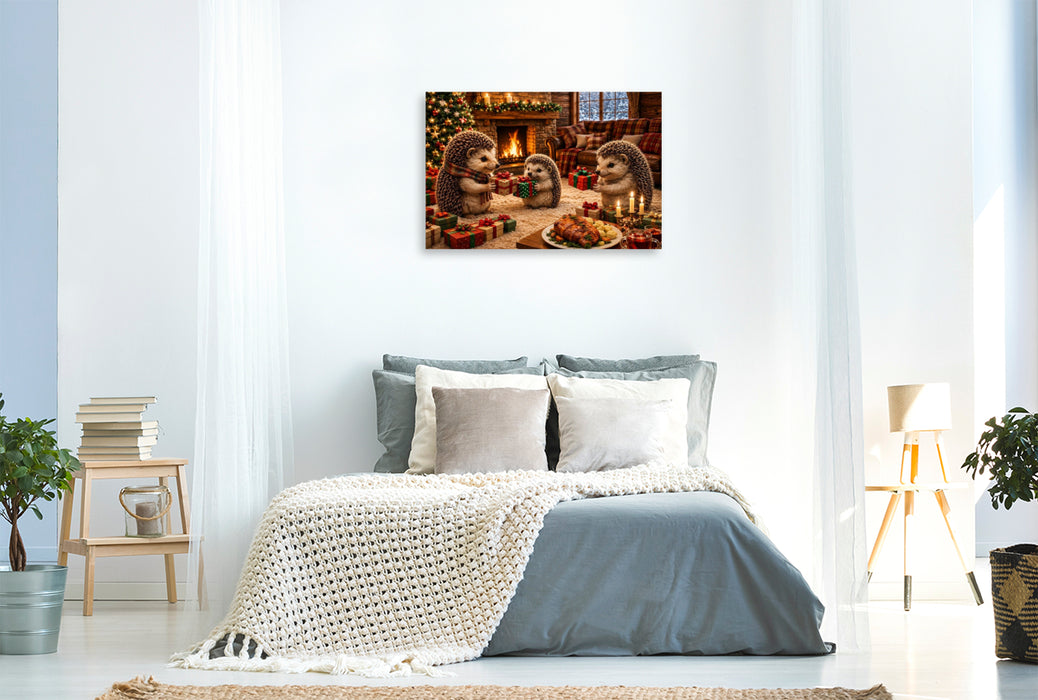 Premium Textil-Leinwand Wundervolle Weihnachten im Hause Igli