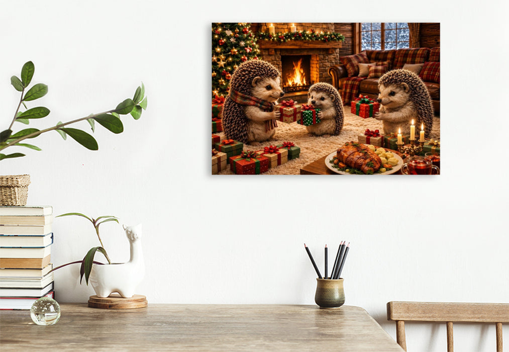 Premium Textil-Leinwand Wundervolle Weihnachten im Hause Igli