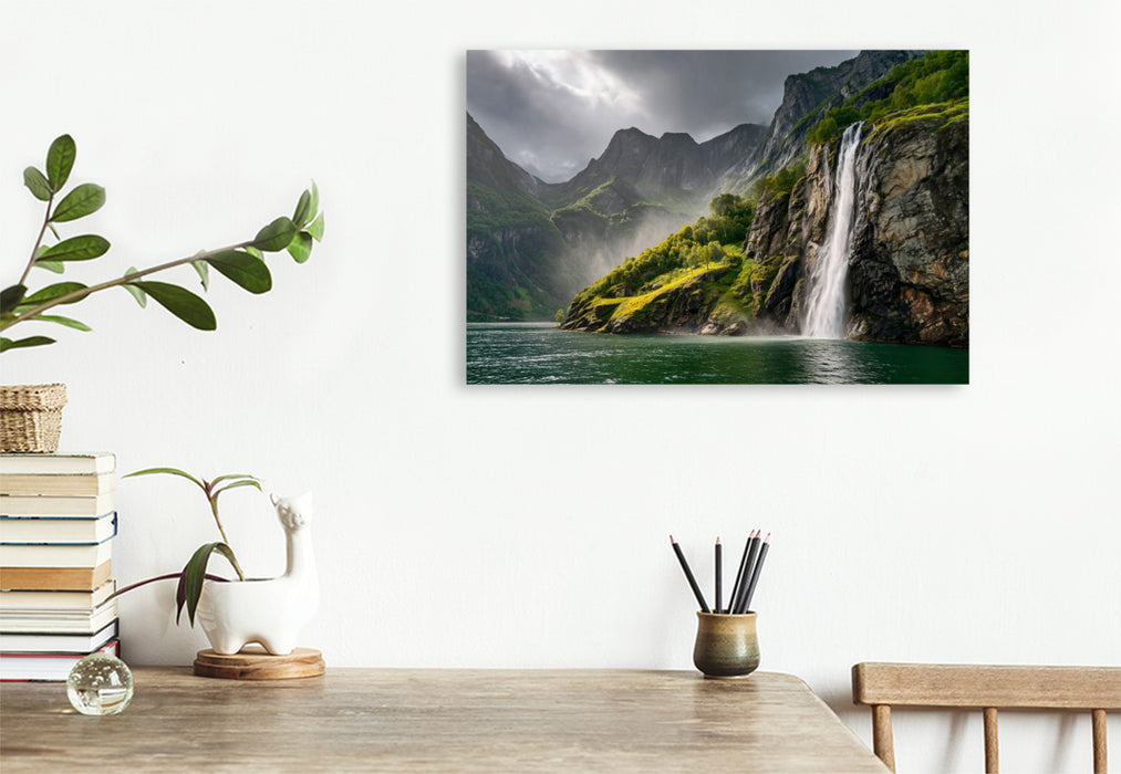 Premium Textil-Leinwand Ein Motiv aus dem Kalender Magie des Nordens
