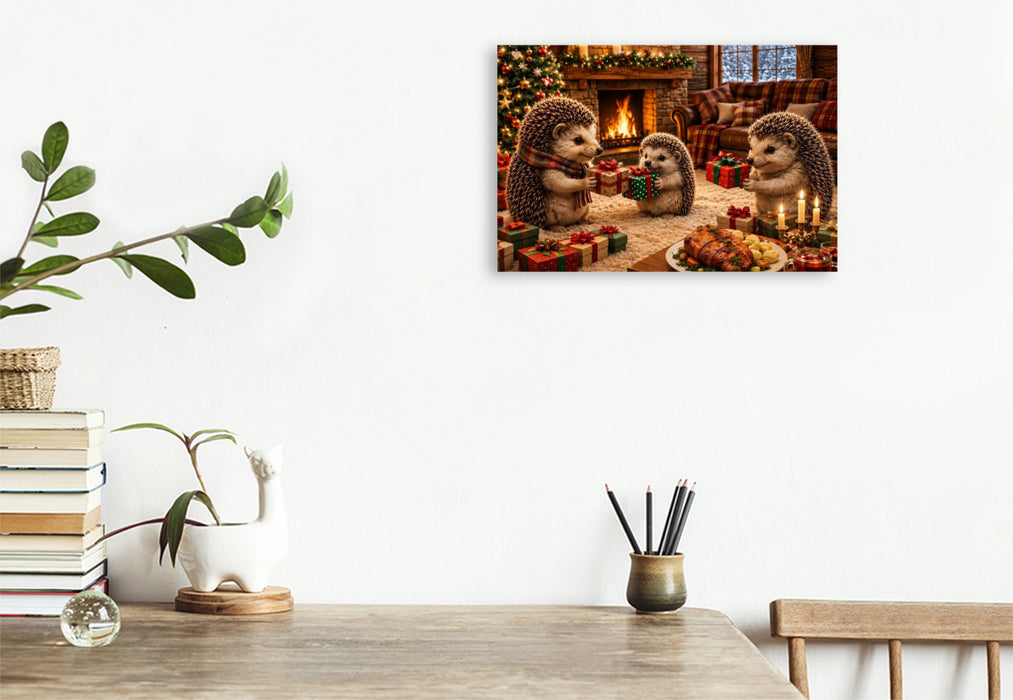 Premium Textil-Leinwand Wundervolle Weihnachten im Hause Igli