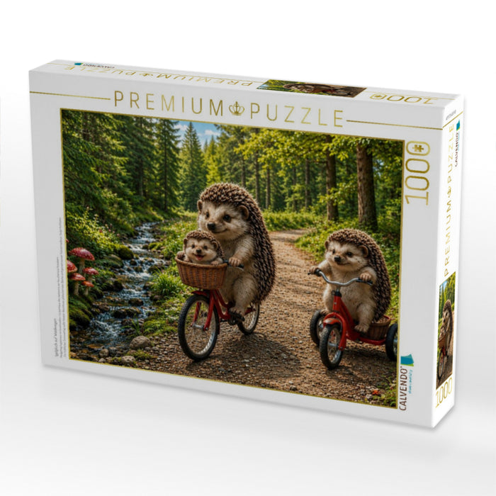 Igelglück auf Waldwegen - CALVENDO Foto-Puzzle'