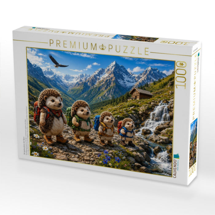 Die Igelwanderer der Alpen - CALVENDO Foto-Puzzle'