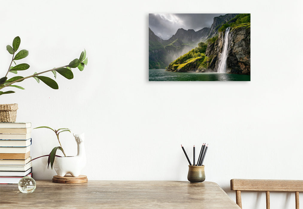 Premium Textil-Leinwand Ein Motiv aus dem Kalender Magie des Nordens