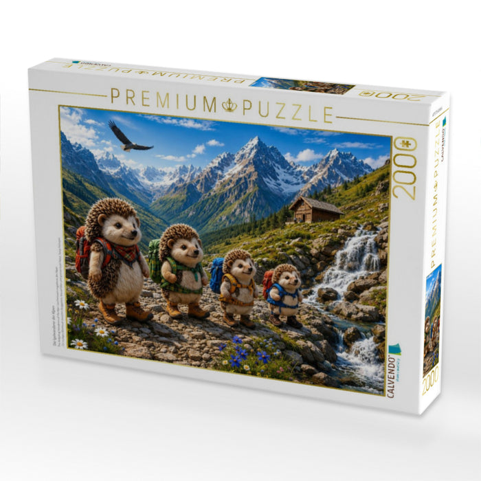 Die Igelwanderer der Alpen - CALVENDO Foto-Puzzle'