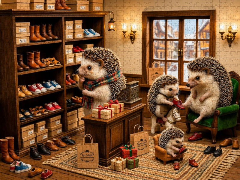 Die kleine Igelschuhstube - CALVENDO Foto-Puzzle'
