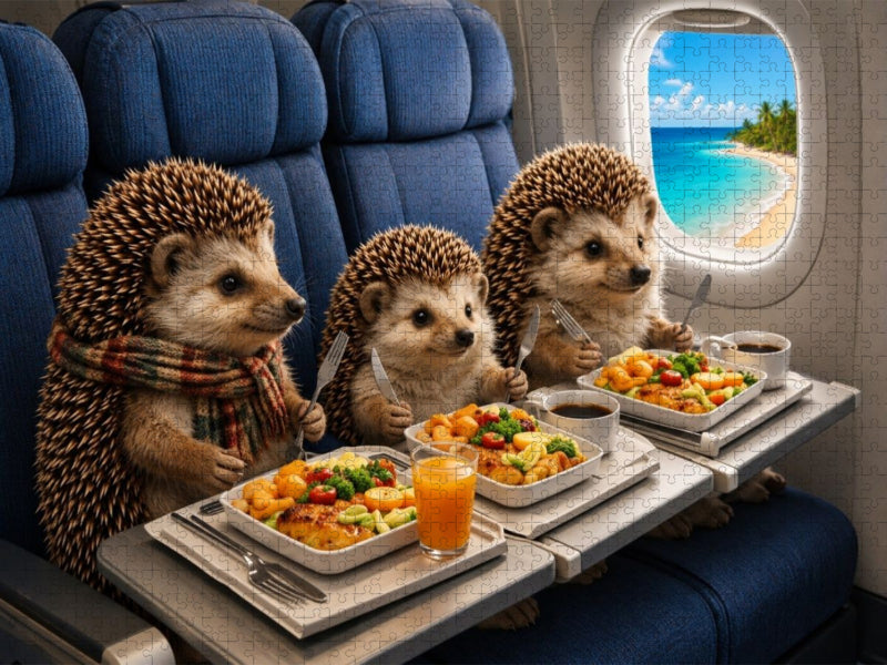 Auch kleine Igel machen Urlaub - CALVENDO Foto-Puzzle'
