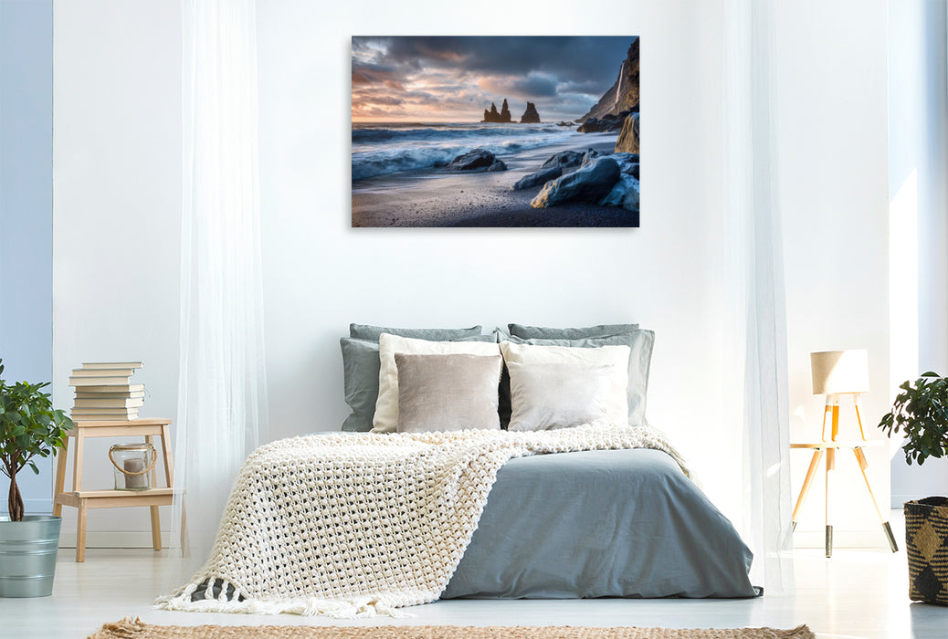 Premium Textil-Leinwand Island – Reynisfjara