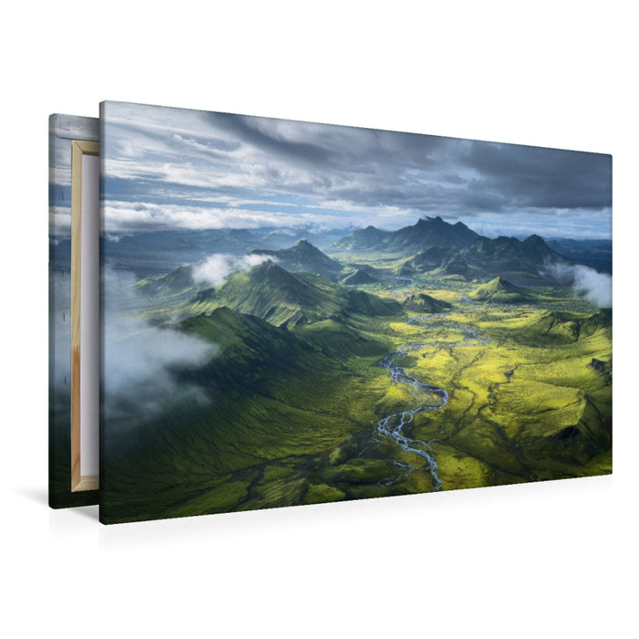 Premium Textil-Leinwand Island – Hochland von Landmannalaugar