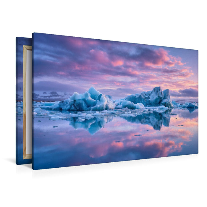 Premium Textil-Leinwand Island – Jökulsárlón Gletscherlagune