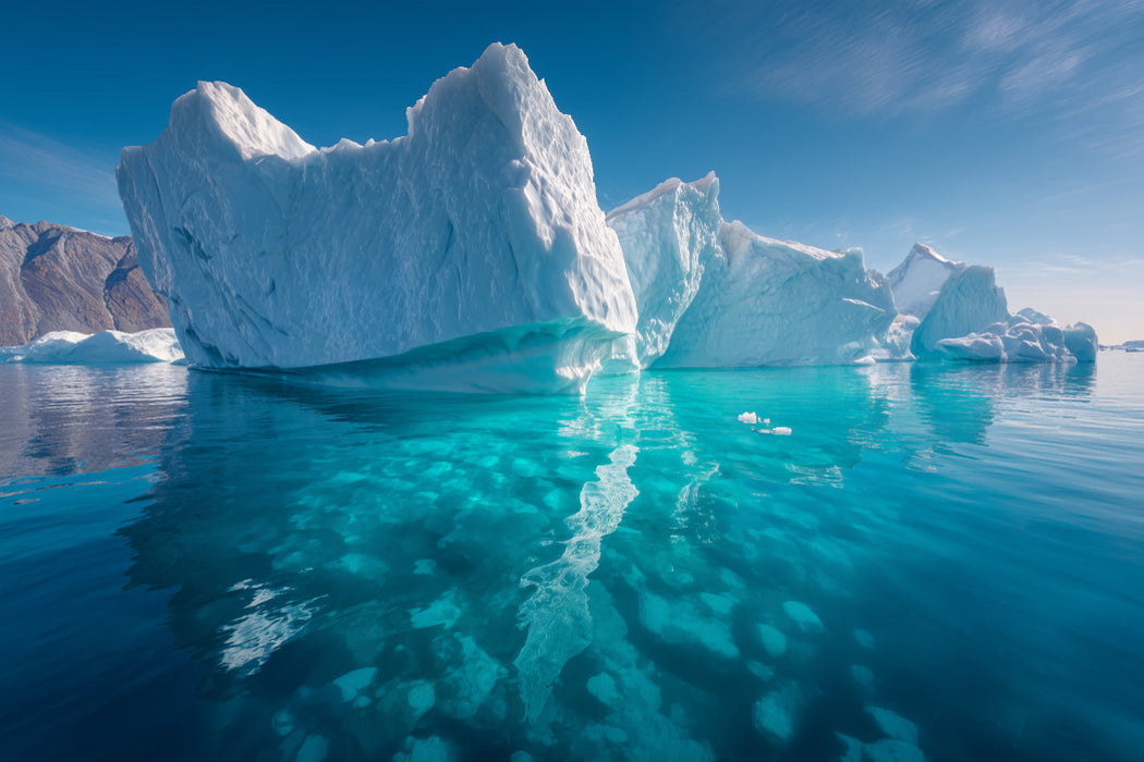 Premium Textil-Leinwand Grönland – Ilulissat Eisfjord