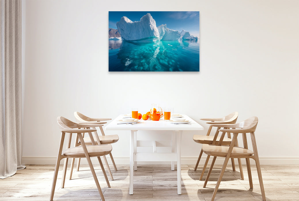 Premium Textil-Leinwand Grönland – Ilulissat Eisfjord