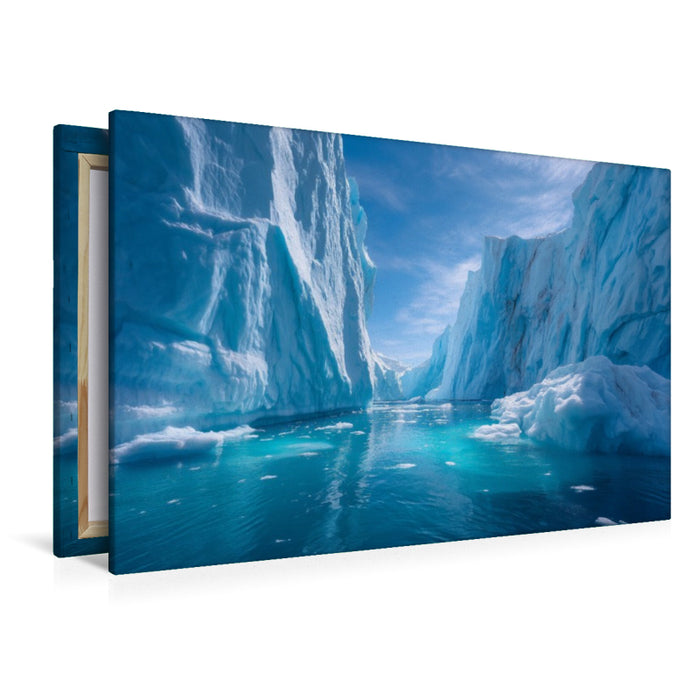 Premium Textil-Leinwand Grönland – Ilulissat Eisfjord