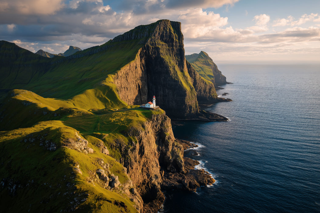 Premium Textil-Leinwand Färöer – Kalsoy Insel