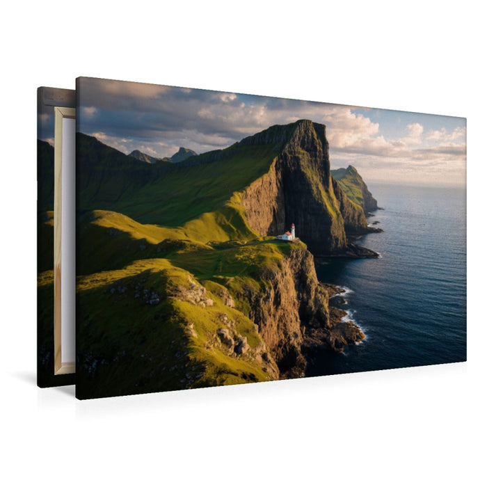 Premium Textil-Leinwand Färöer – Kalsoy Insel
