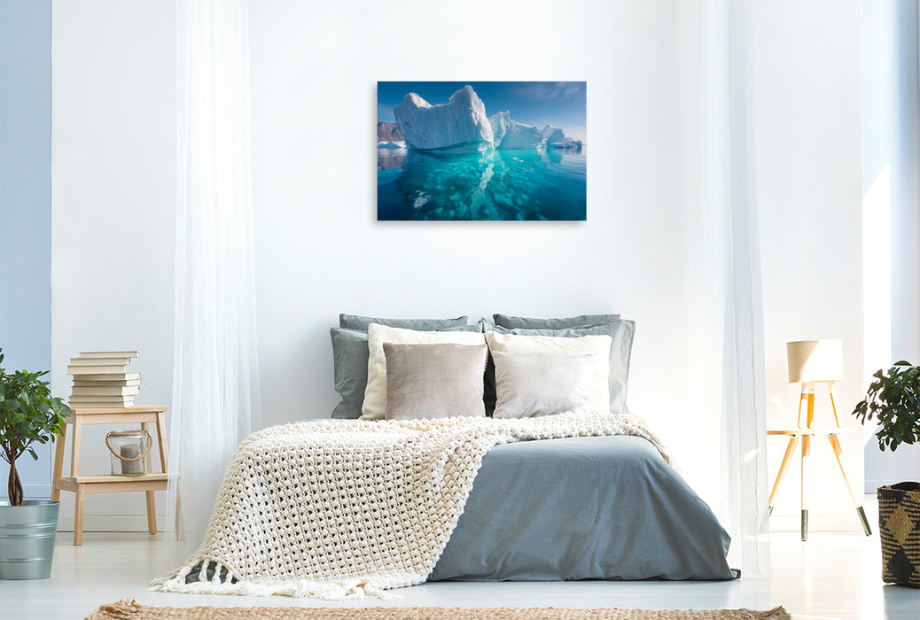 Premium Textil-Leinwand Grönland – Ilulissat Eisfjord